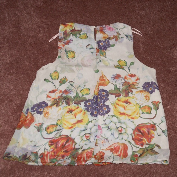 Sleeveless floral shirt - Picture 4 of 5